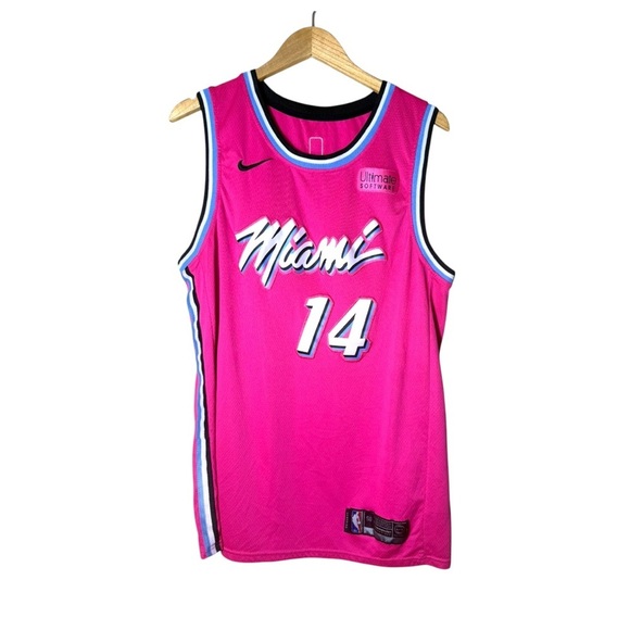 Other - NBA Miami Heat Mens Pink Jersey Tyler Herro 14 Nike Vice Basketball Swingman